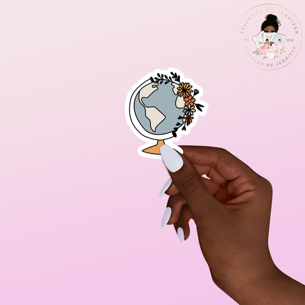 Globe Vinyl Sticker