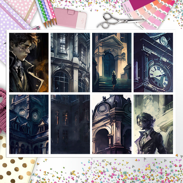 Gothic Library Full Box Big Happy Planner, Erin Condren, Classic Happy Planner
