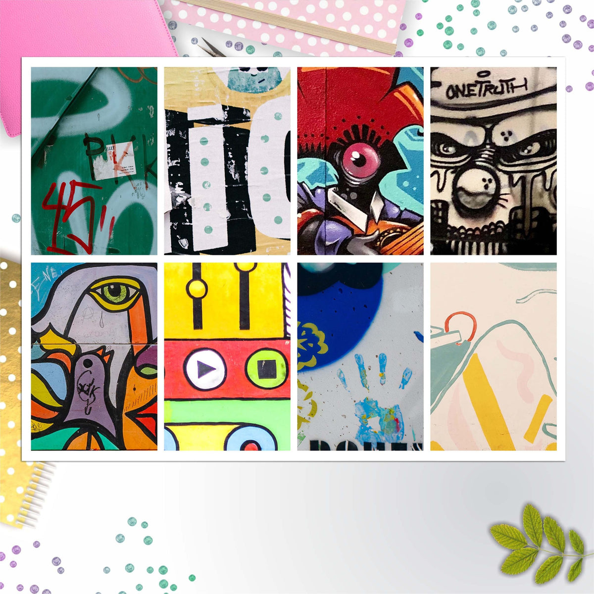 Graffiti Full Box Big Happy Planner, Erin Condren, Classic Happy Planner