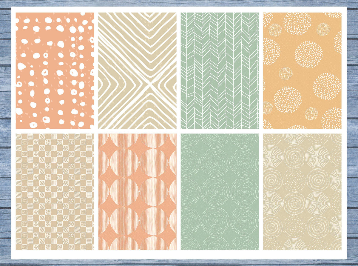 Green Pattern Full Box Planner Stickers, Big Happy Planner, Erin Condren, Classic Happy Planner