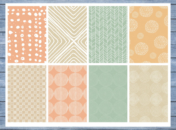 Green Pattern Full Box Planner Stickers, Big Happy Planner, Erin Condren, Classic Happy Planner