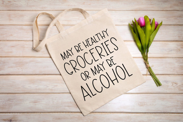 Groceries Or Alcohol 100% Cotton Tote Bag