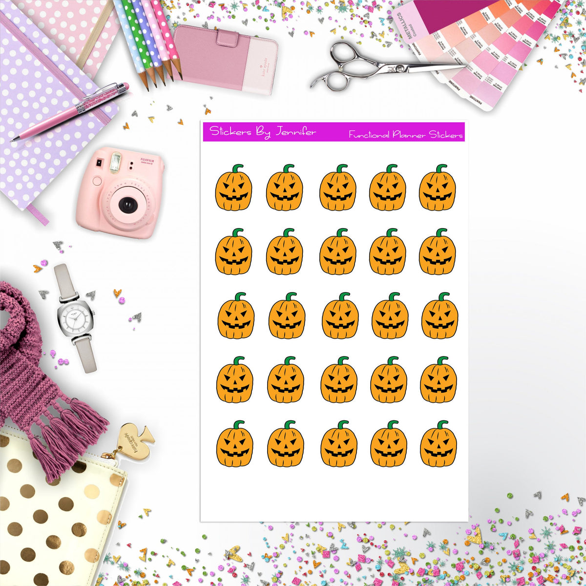 Halloween Stickers Stickers, Planner Stickers, Journal Stickers, Functional Planner Stickers, Stationary Stickers