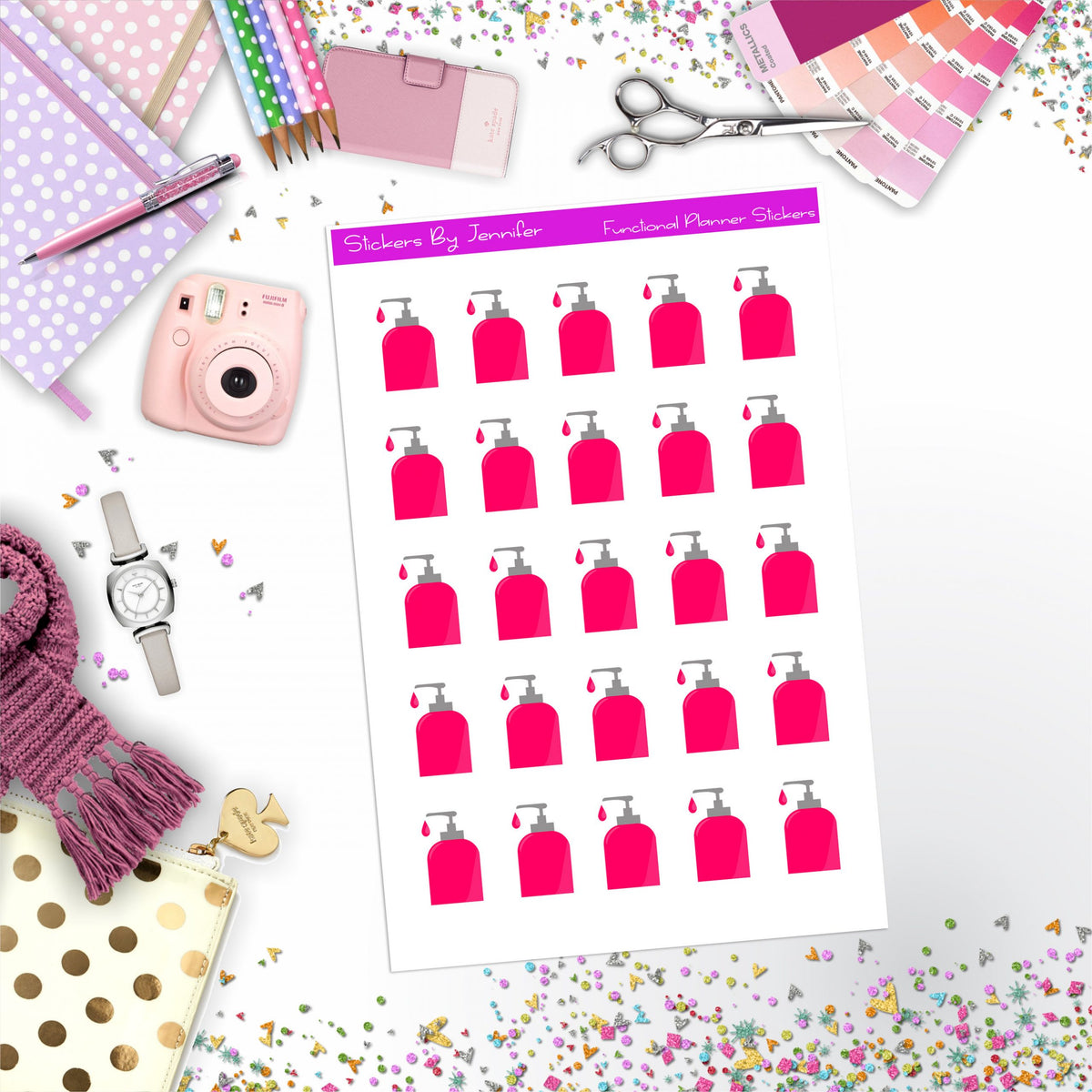 Hand soap Stickers, Planner Stickers, Journal Stickers, Functional Planner Stickers, Stationary Stickers