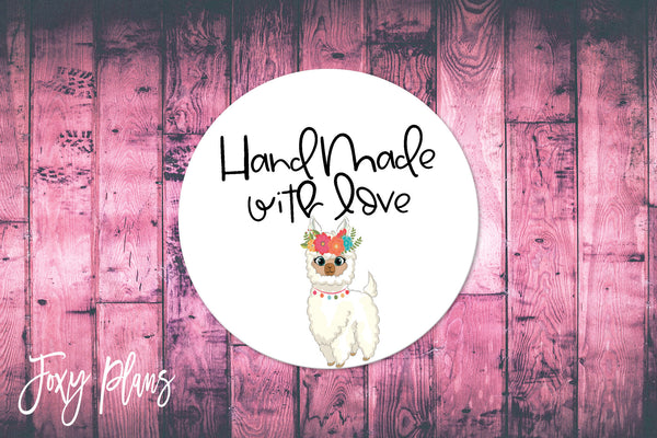 Handmade With Love, Small Business Stickers, Circle Stickers, Stationary Stickers, Functional Planner Stickers, Envelope Stickers