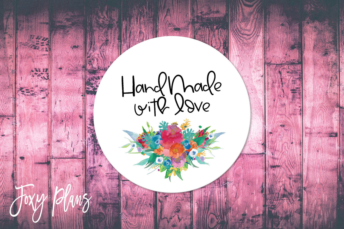 Handmade With Love, Small Business  Envelope Stickers