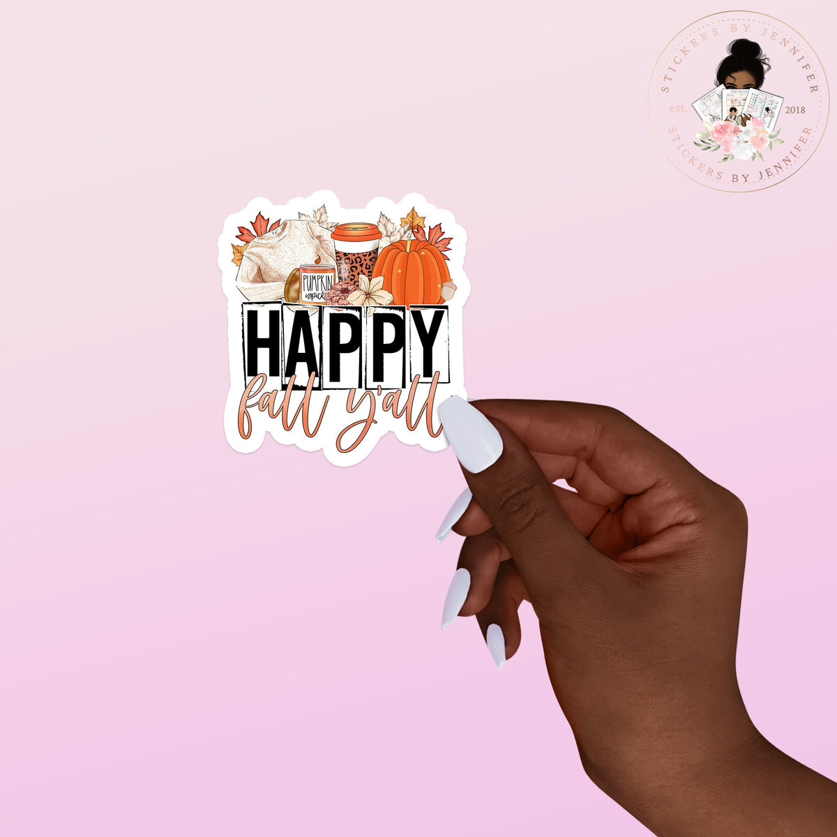 Happy Fall Vinyl Sticker