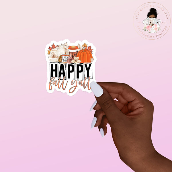 Happy Fall Vinyl Sticker