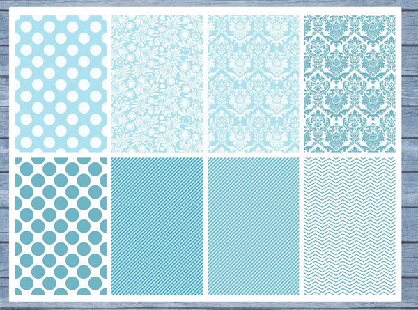 Heavenly Blue Full Box Planner Stickers, Big Happy Planner, Erin Condren, Classic Happy Planner