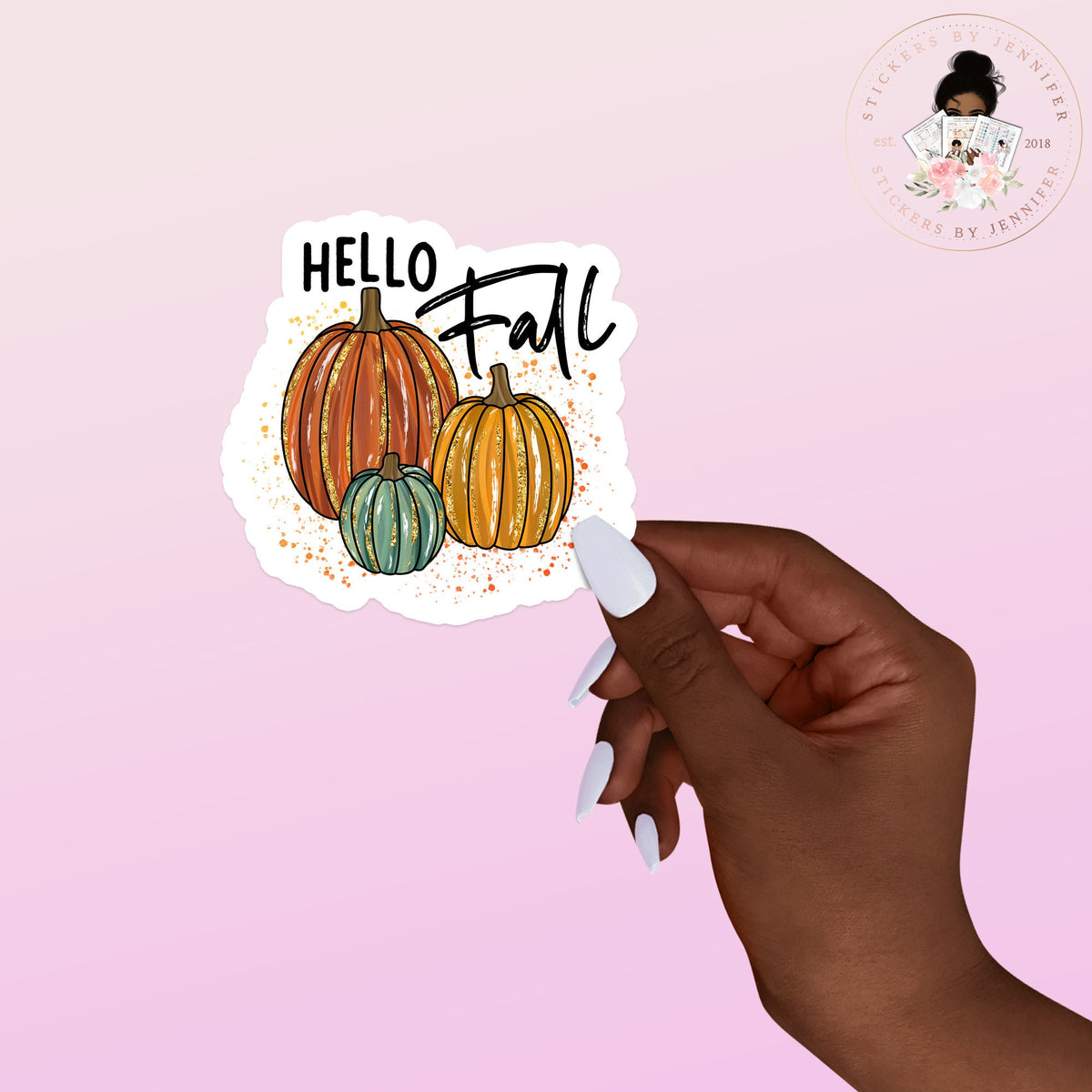 Hello Fall Vinyl Sticker