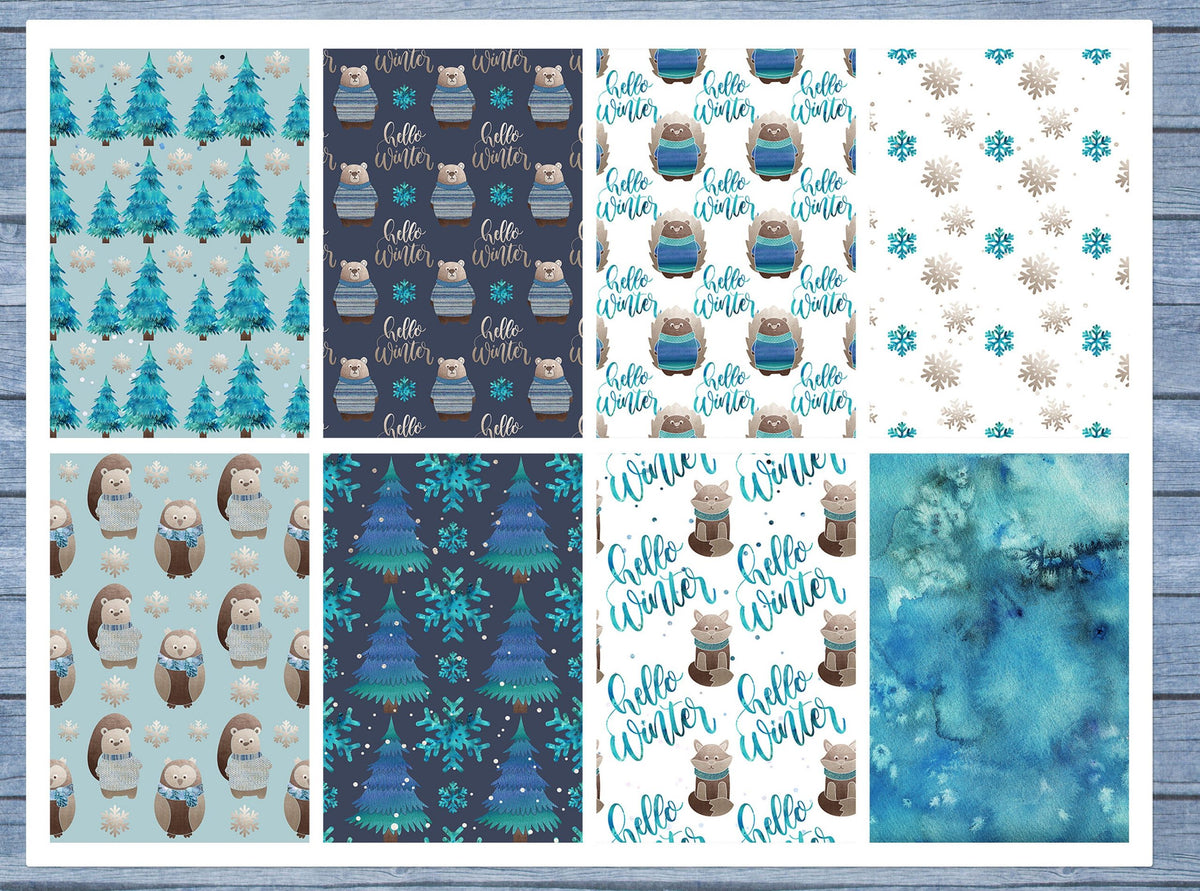 Hello Winter Full Box Planner Stickers, Big Happy Planner, Erin Condren, Classic Happy Planner, Mini Happy Planner