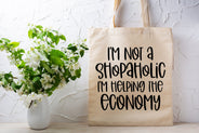 Helping The Economy 100% Cotton Tote Bag