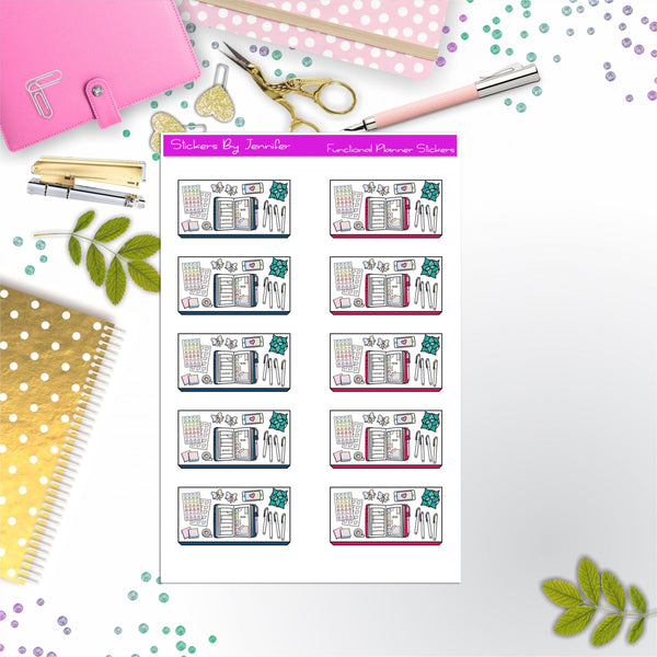 Hobo Planner Flat lay Planner Stickers