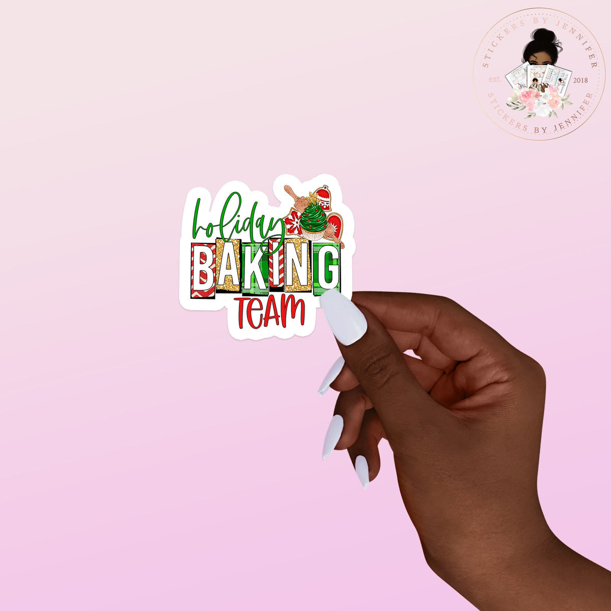 Holiday Baking Vinyl Sticker