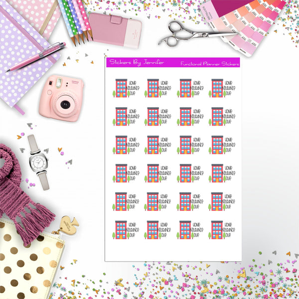 Home Insurance Due Planner Stickers