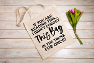 I Didn't Forget This Bag 100% Cotton Tote Bag