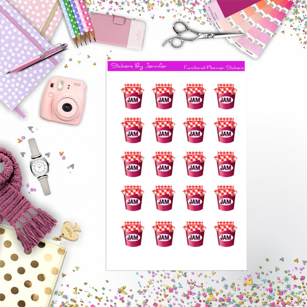 Jam Stickers, Planner Stickers, Journal Stickers, Functional Planner Stickers, Stationary Stickers