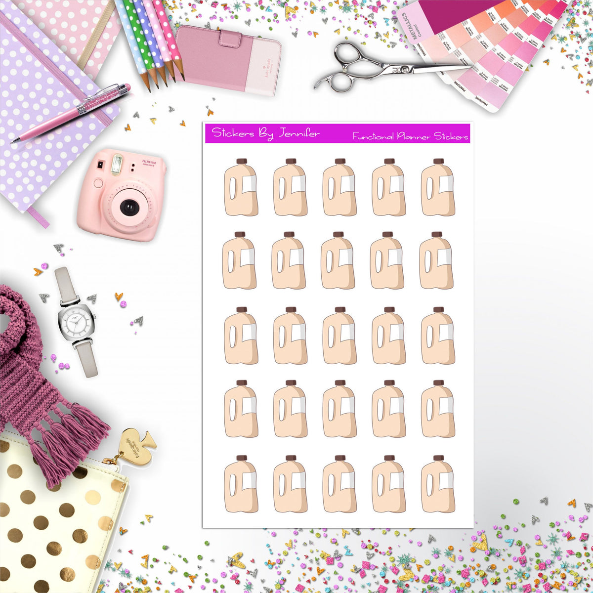 Juice Jug Stickers, Planner Stickers, Journal Stickers, Functional Planner Stickers, Stationary Stickers