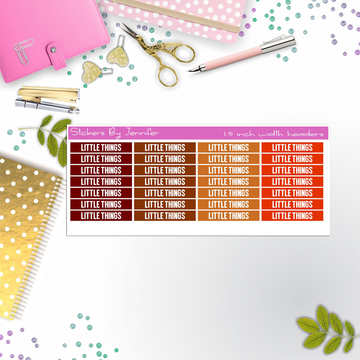 Little Things Planner Headers, Planner Stickers, Journal Stickers, Functional Planner Stickers, Stationary Stickers