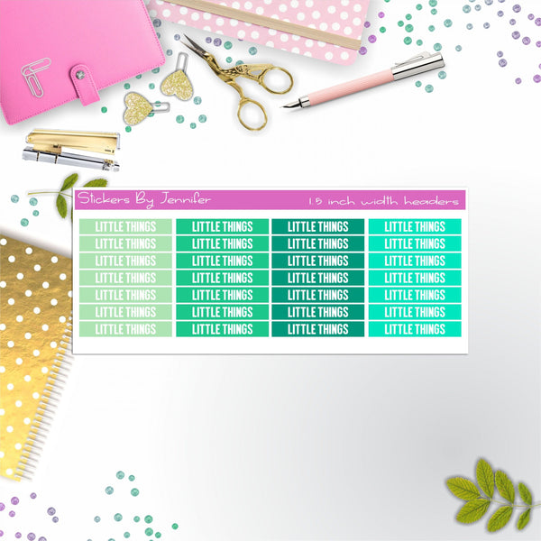 Little Things Planner Headers, Planner Stickers, Journal Stickers, Functional Planner Stickers, Stationary Stickers