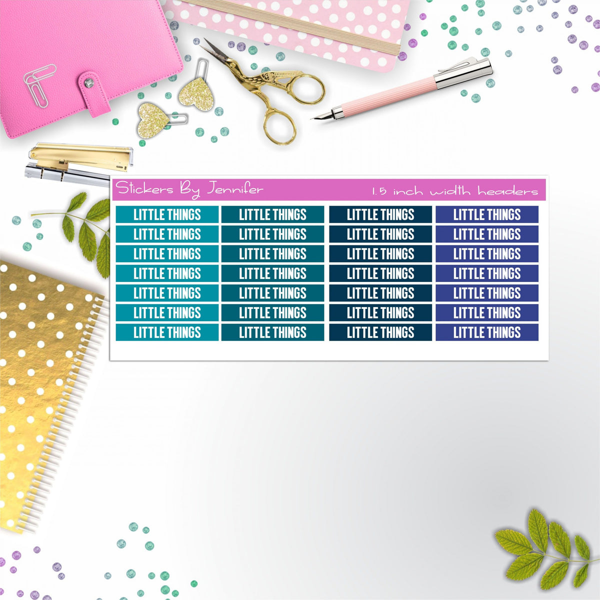 Little Things Planner Headers, Planner Stickers, Journal Stickers, Functional Planner Stickers, Stationary Stickers