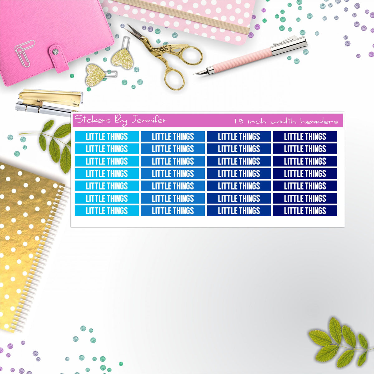 Little Things Planner Headers, Planner Stickers, Journal Stickers, Functional Planner Stickers, Stationary Stickers