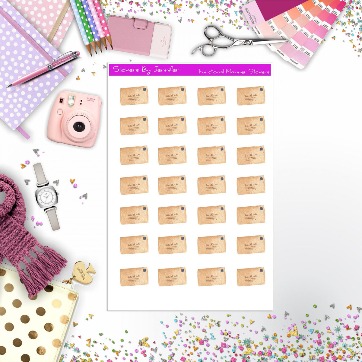 Mail Stickers, Planner Stickers, Journal Stickers, Functional Planner Stickers, Stationary Stickers