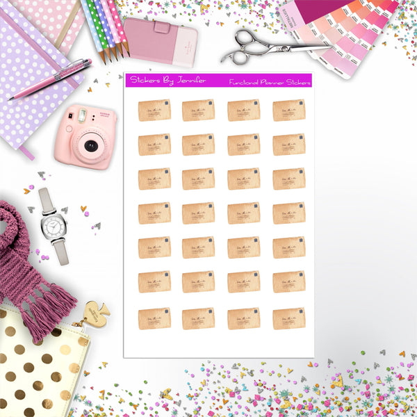 Mail Stickers, Planner Stickers, Journal Stickers, Functional Planner Stickers, Stationary Stickers