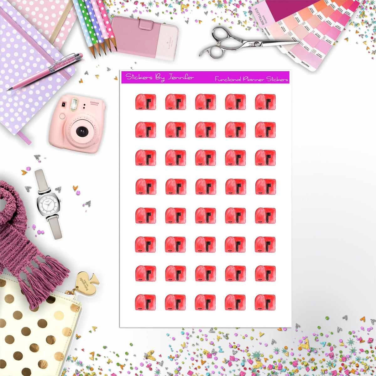 Mail Stickers, Planner Stickers, Journal Stickers, Functional Planner Stickers, Stationary Stickers