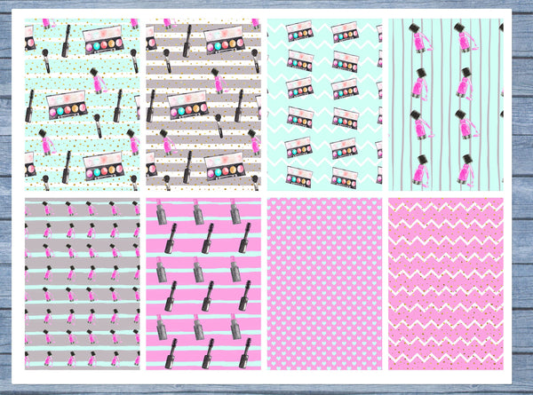 Makeup Full Box Planner Stickers, Big Happy Planner, Erin Condren, Classic Happy Planner, Mini Happy Planner