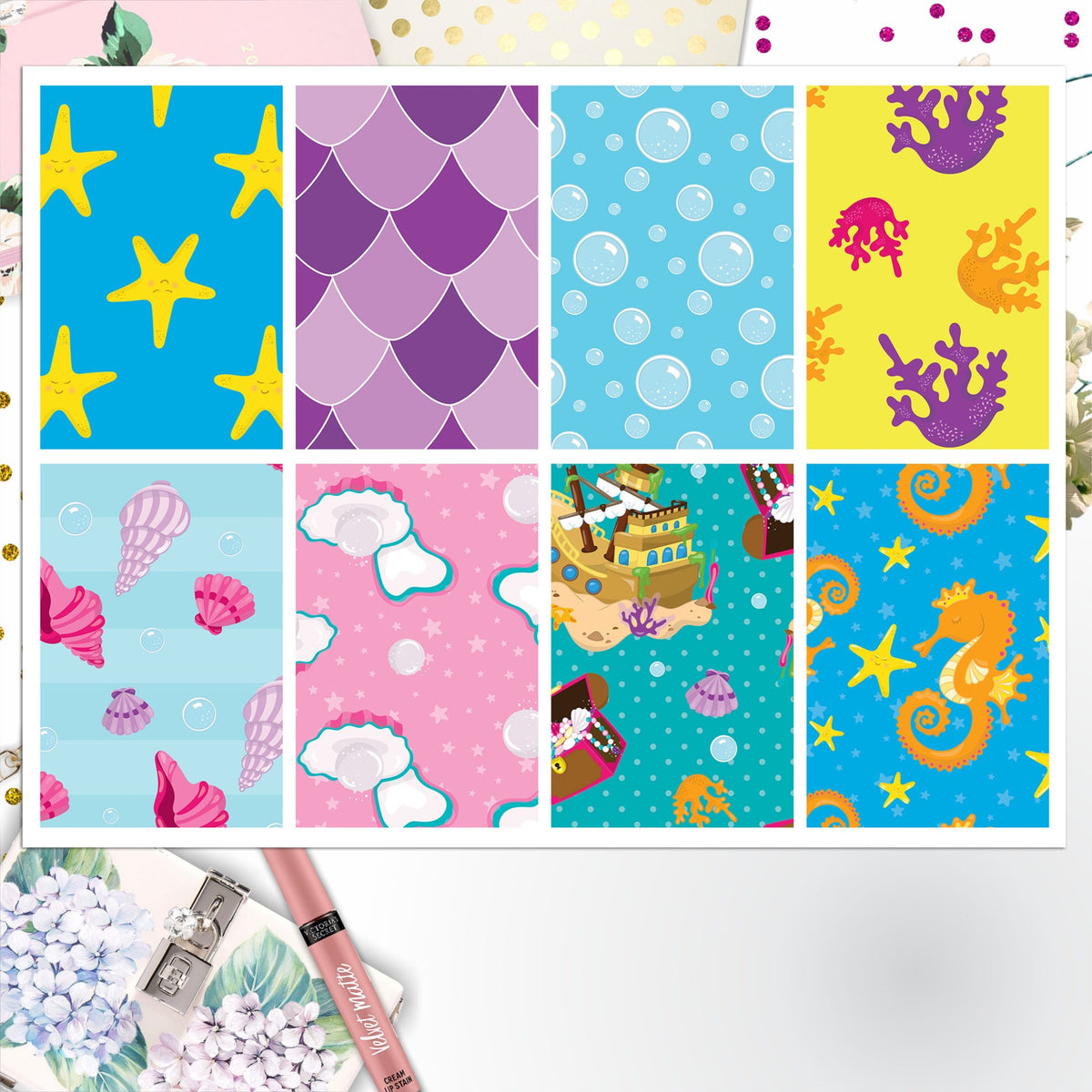 Mermaid Full Box Big Happy Planner, Erin Condren, Classic Happy Planner