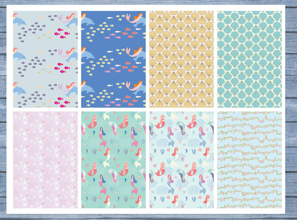 Mermaid Full Box Planner Stickers, Big Happy Planner, Erin Condren, Classic Happy Planner, Mini Happy Planner