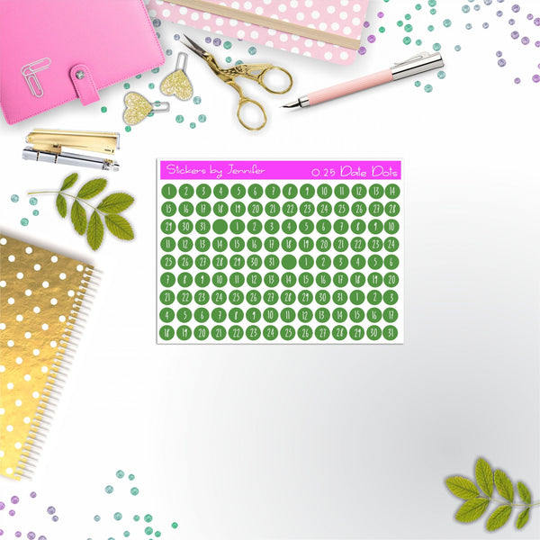 Mini Date Covers, Date Dots, Number Stickers M-17, Planner Stickers, Journal Stickers, Functional Planner Stickers, Stationary Stickers