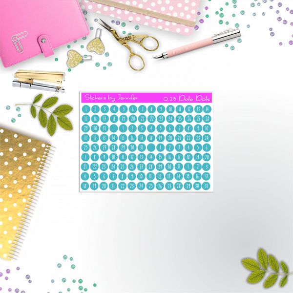 Mini Date Covers, Date Dots, Number Stickers M-29, Planner Stickers, Journal Stickers, Functional Planner Stickers, Stationary Stickers