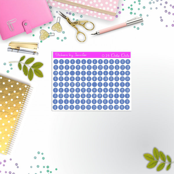 Mini Date Covers, Date Dots, Number Stickers M-42, Planner Stickers, Journal Stickers, Functional Planner Stickers, Stationary Stickers