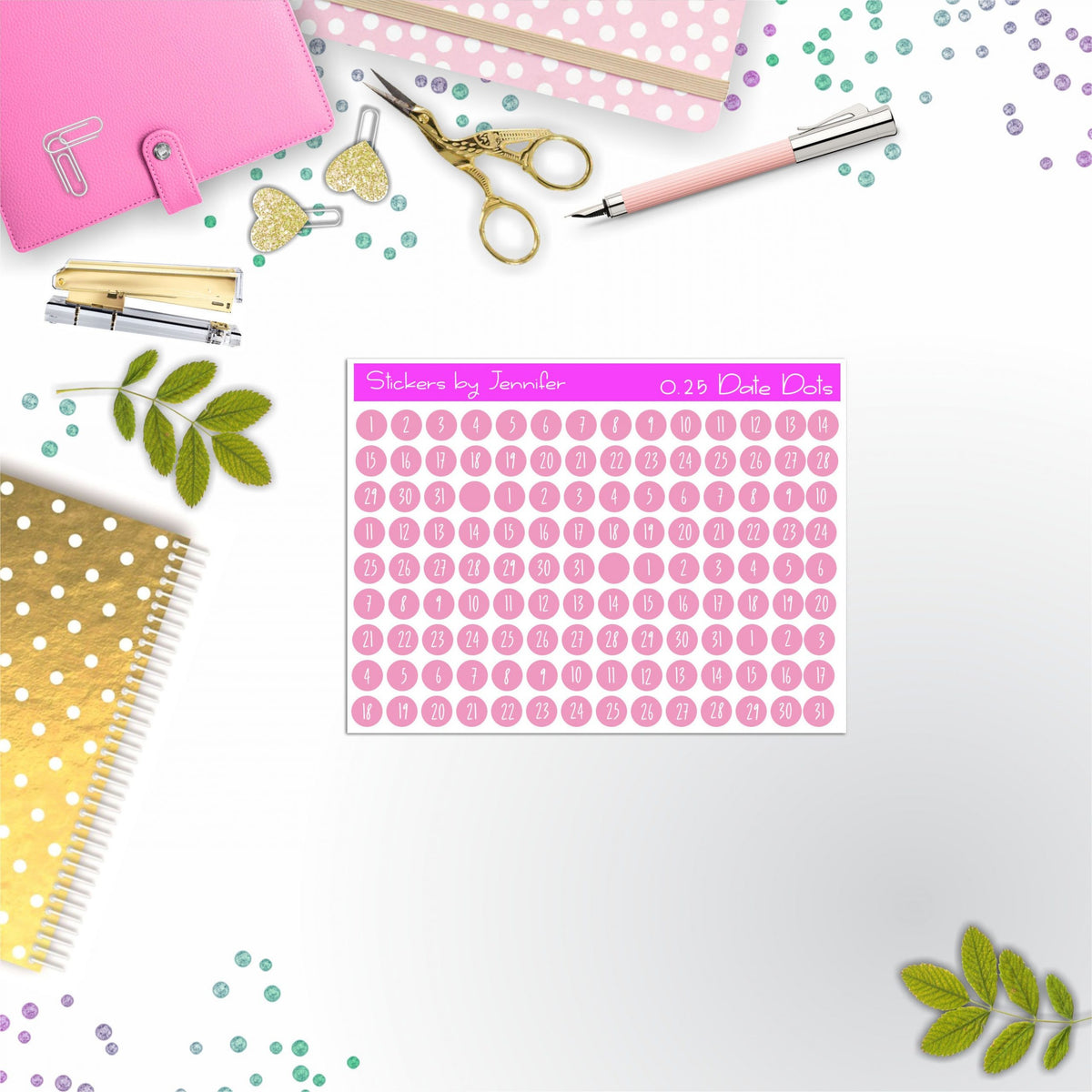 Mini Date Covers, Date Dots, Number Stickers M-57, Planner Stickers, Journal Stickers, Functional Planner Stickers, Stationary Stickers