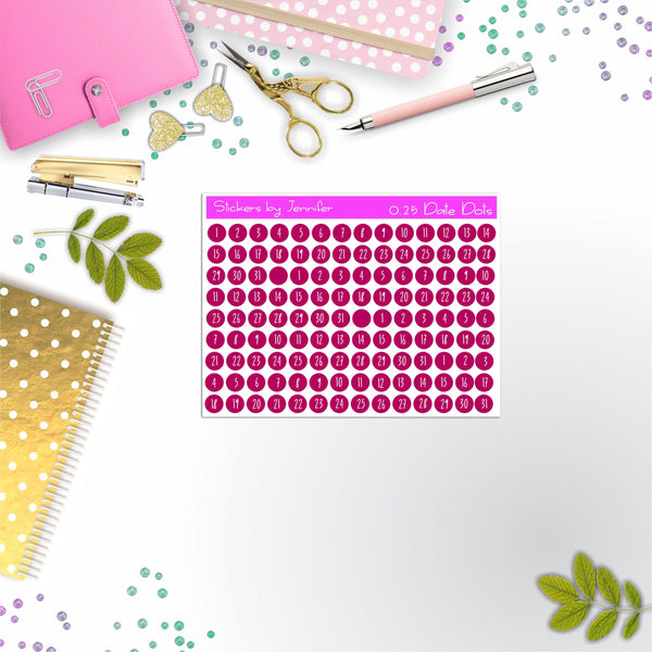 Mini Date Covers, Date Dots, Number Stickers M-61, Planner Stickers, Journal Stickers, Functional Planner Stickers, Stationary Stickers
