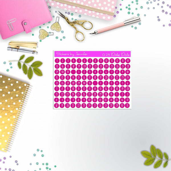 Mini Date Covers, Date Dots, Number Stickers M-62, Planner Stickers, Journal Stickers, Functional Planner Stickers, Stationary Stickers