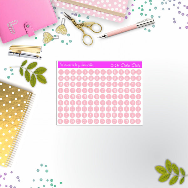 Mini Date Covers, Date Dots, Number Stickers M-67, Planner Stickers, Journal Stickers, Functional Planner Stickers, Stationary Stickers