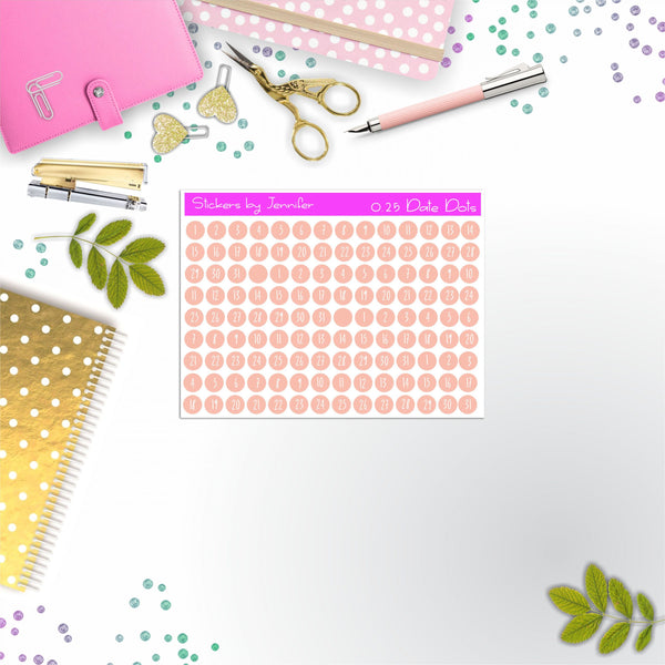 Mini Date Covers, Date Dots, Number Stickers M-68, Planner Stickers, Journal Stickers, Functional Planner Stickers, Stationary Stickers