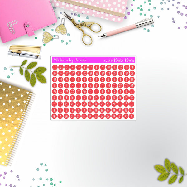 Mini Date Covers, Date Dots, Number Stickers M-71, Planner Stickers, Journal Stickers, Functional Planner Stickers, Stationary Stickers