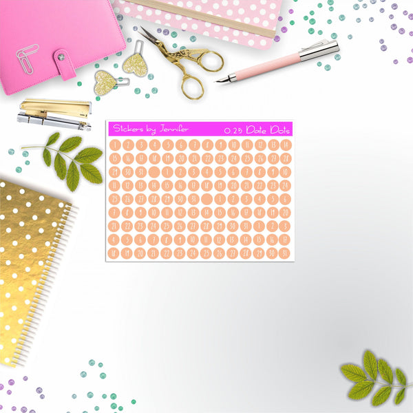 Mini Date Covers, Date Dots, Number Stickers M-77, Planner Stickers, Journal Stickers, Functional Planner Stickers, Stationary Stickers