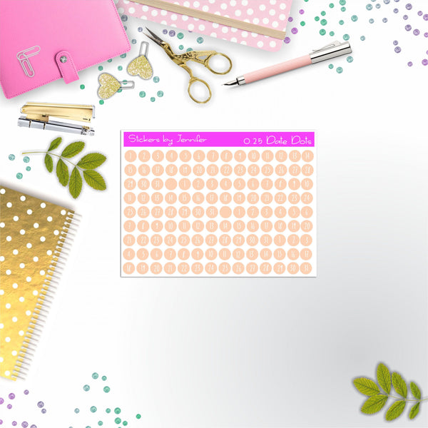 Mini Date Covers, Date Dots, Number Stickers M-78, Planner Stickers, Journal Stickers, Functional Planner Stickers, Stationary Stickers