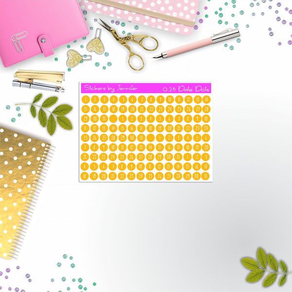 Mini Date Covers, Date Dots, Number Stickers M-80, Planner Stickers, Journal Stickers, Functional Planner Stickers, Stationary Stickers