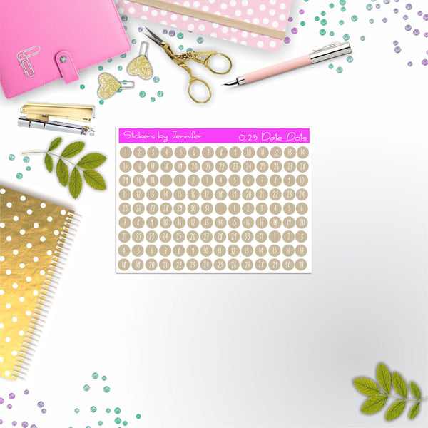 Mini Date Covers, Date Dots, Number Stickers M-88, Planner Stickers, Journal Stickers, Functional Planner Stickers, Stationary Stickers