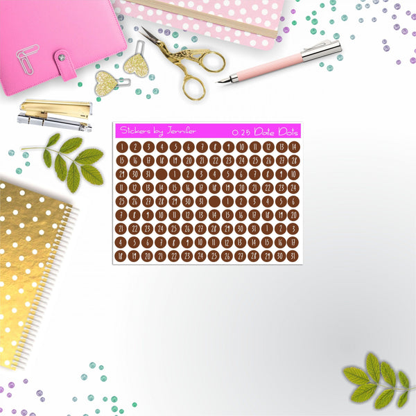 Mini Date Covers, Date Dots, Number Stickers M-92, Planner Stickers, Journal Stickers, Functional Planner Stickers, Stationary Stickers