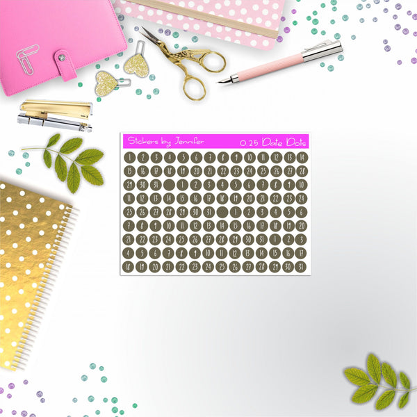 Mini Date Covers, Date Dots, Number Stickers M-96, Planner Stickers, Journal Stickers, Functional Planner Stickers, Stationary Stickers
