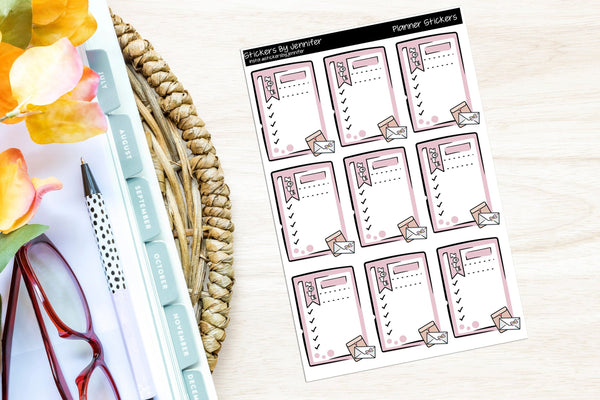 Mini Notes Planner Stickers, Bullet Journal Stickers, Functional Planner Stickers, Stationary Stickers