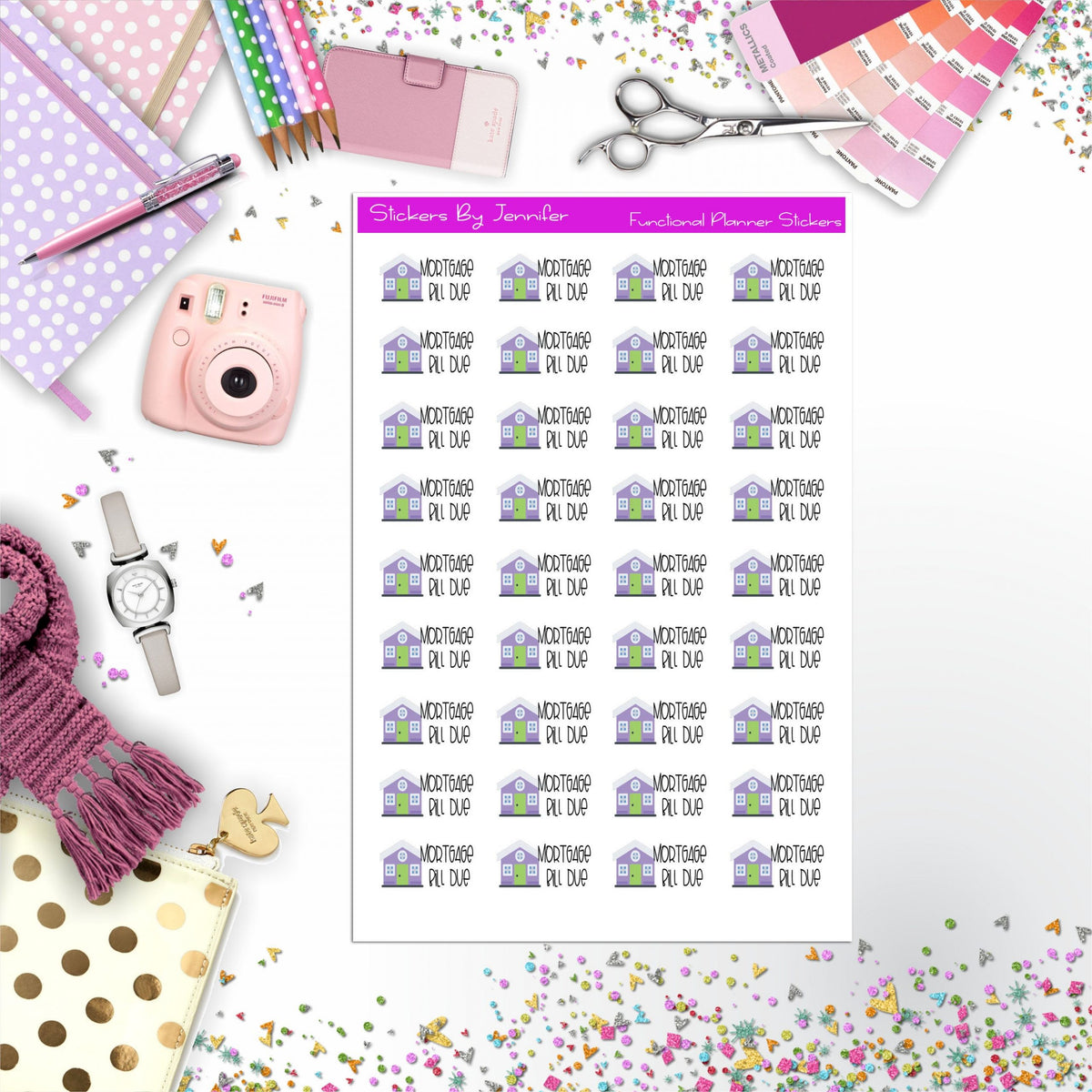 Mortgage Bill Due  Planner Stickers