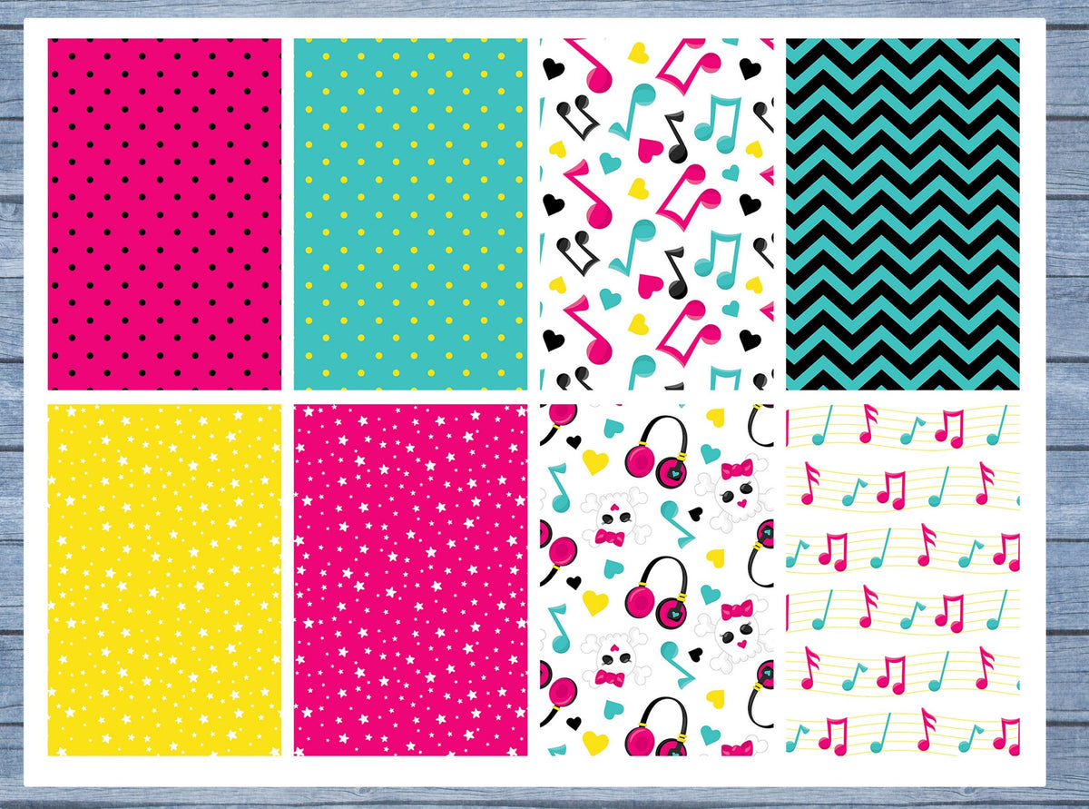 Music Full Box Planner Stickers, Big Happy Planner, Erin Condren, Classic Happy Planner